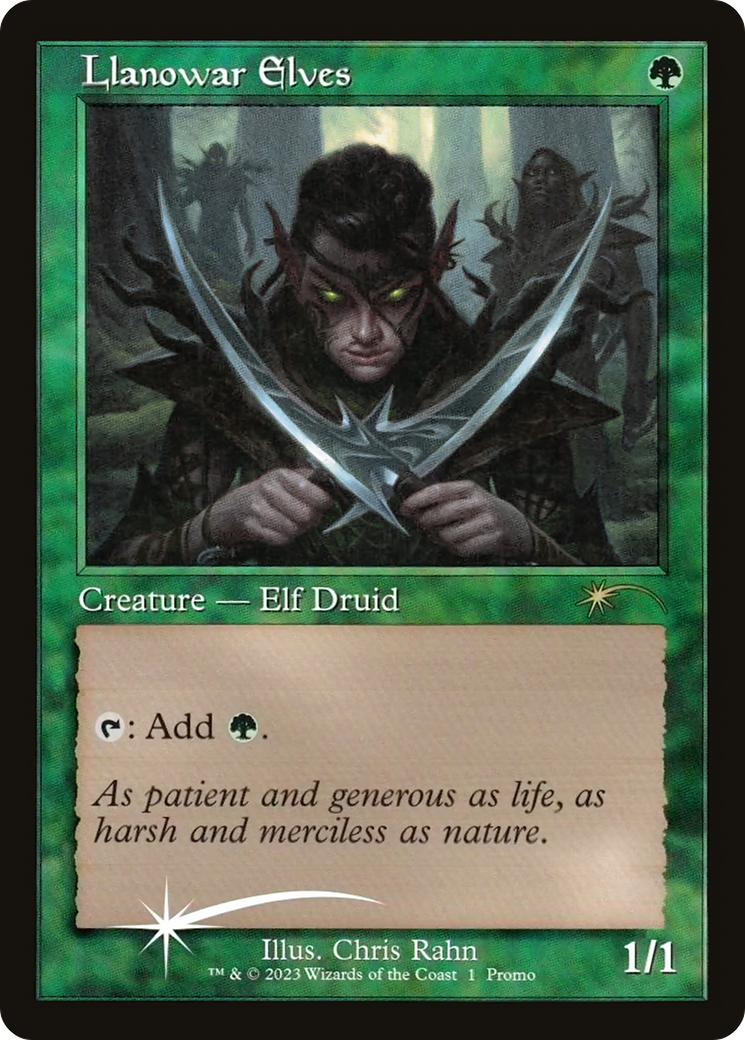 Llanowar Elves (MEDIA-001) - Dominaria United Promos Foil