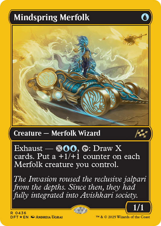 Mindspring Merfolk (First-Place Foil) (DFT-436) - Aetherdrift Foil