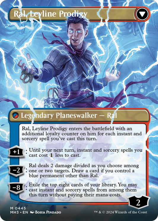 Ral, Monsoon Mage // Ral, Leyline Prodigy (MH3-445) - Modern Horizons 3 (Borderless) Foil