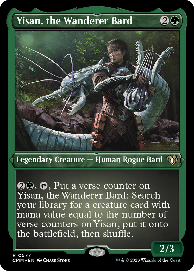 Yisan, the Wanderer Bard (CMM-577) - Commander Masters Etched Foil