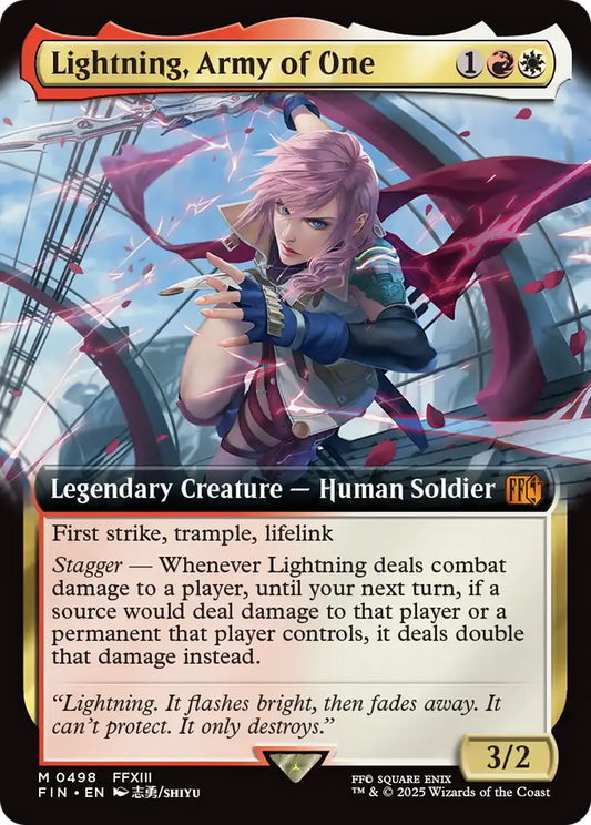 Lightning, Army of One (Extended Art) (FIN-498) - FINAL FANTASY Foil