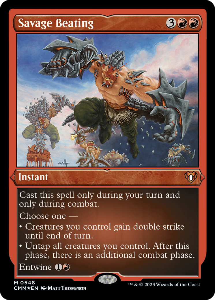 Savage Beating (CMM-548) - Commander Masters Etched Foil