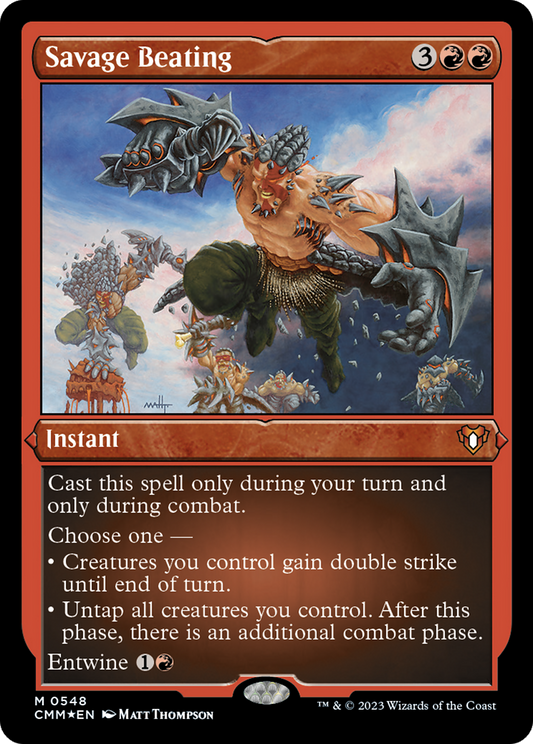 Savage Beating (CMM-548) - Commander Masters Etched Foil
