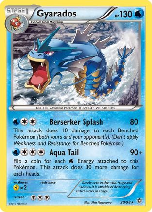 Gyarados (20) 20/98 - XY  Ancient Origins Reverse Holofoil