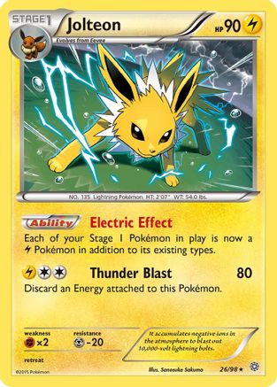 Jolteon 26/98 - XY  Ancient Origins Holofoil