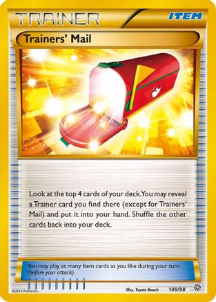 Trainers' Mail (Secret) 100/98 - XY  Ancient Origins Holofoil