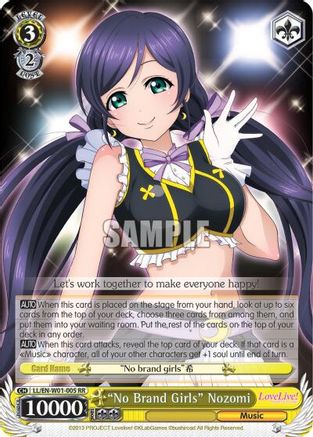"No Brand Girls" Nozomi (LL/EN-W01-005 RR) - Love Live! DX