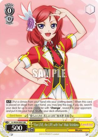 "Our LIVE, the LIFE with You" Maki Nishikino (LL/W24-E001 RR) - Love Live!