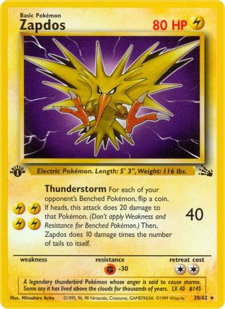 Zapdos 30/62 - Fossil Unlimited