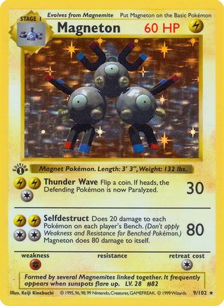 Magneton - Base Set Shadowless 1st Edition Holofoil