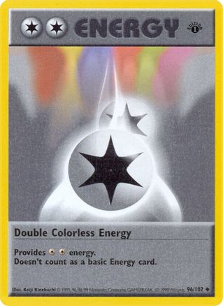 Double Colorless Energy 96 - Base Set Shadowless 1st Edition