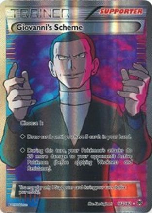 Giovanni's Scheme (Full Art) 162/162 - XY  BREAKthrough Holofoil