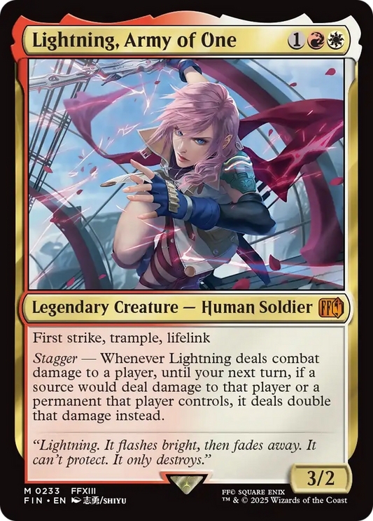 Lightning, Army of One (FIN-233) - FINAL FANTASY Foil