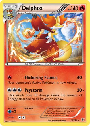 Delphox 13/124 - XY  Fates Collide Holofoil