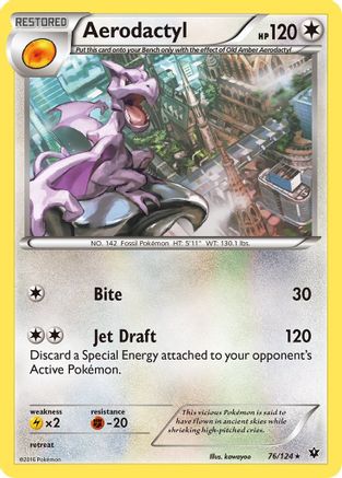 Aerodactyl 76/124 - XY  Fates Collide