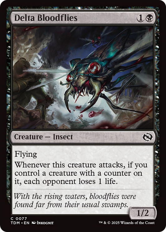 Delta Bloodflies (TDM-077) - Tarkir: Dragonstorm Foil