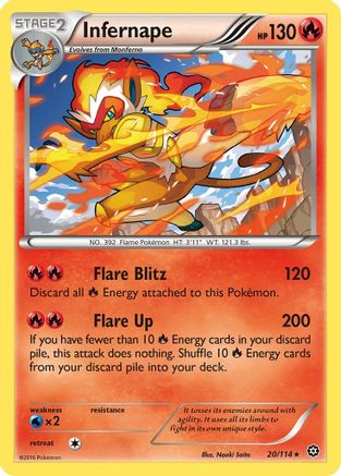 Infernape 20/114 - XY  Steam Siege Holofoil