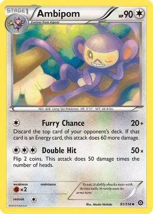 Ambipom 91/114 - XY  Steam Siege Reverse Holofoil