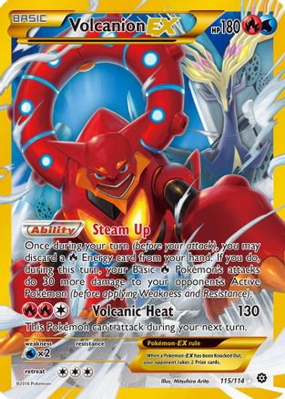 Volcanion EX (Secret) 115/114 - XY  Steam Siege Holofoil