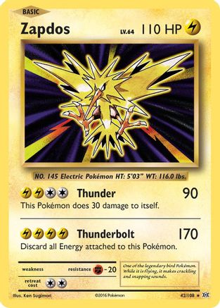Zapdos 42/108 - XY  Evolutions