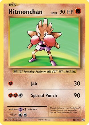 Hitmonchan 62/108 - XY  Evolutions Holofoil