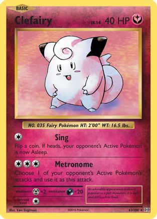 Clefairy 63/108 - XY  Evolutions Holofoil