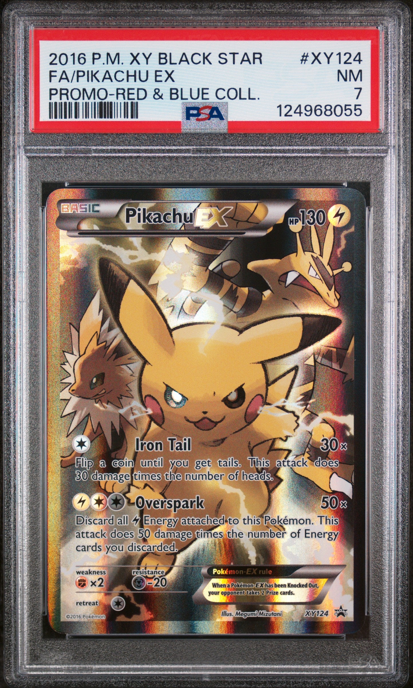Pikachu EX Promo #XY124 PSA 7