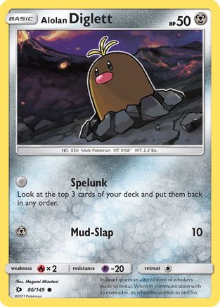 Alolan Diglett 86/149 - SM Base Set