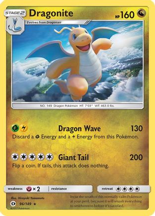 Dragonite 96/149 - SM Base Set Holofoil