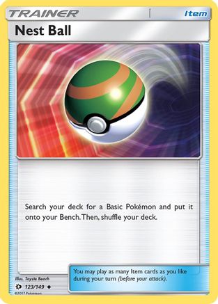 Nest Ball 123/149 - SM Base Set Reverse Holofoil