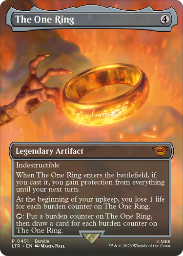 The One Ring (Borderless) (LTR Bundle) (UMP-451) - The Lord of the Rings: Tales of Middle-earth (Borderless)
