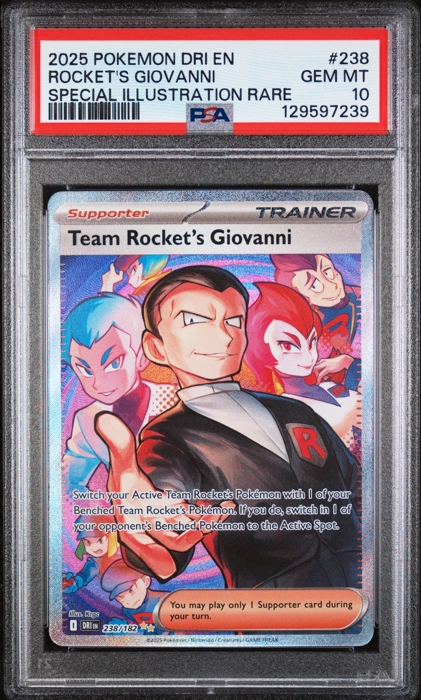 Team Rocket's Giovanni Special Illustration Rare #238 PSA 10