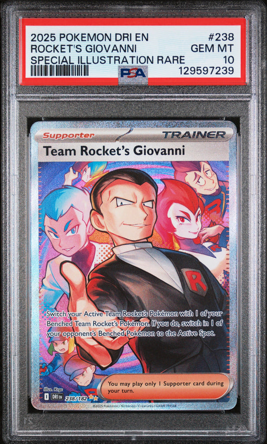 Team Rocket's Giovanni Special Illustration Rare #238 PSA 10