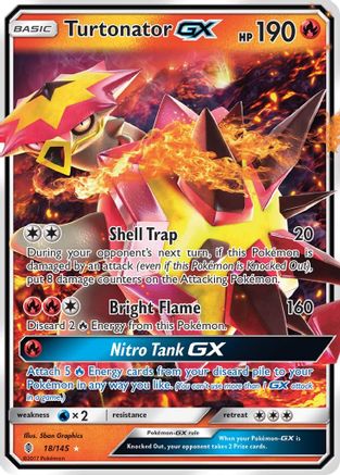 Turtonator GX 18/145 - SM  Guardians Rising Holofoil