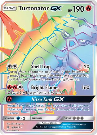 Turtonator GX (Secret) 148/145 - SM  Guardians Rising Holofoil