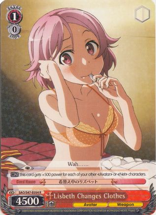Lisbeth Changes Clothes (SAO/S47-E054 R) - Sword Art Online Re: Edit