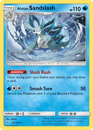 Alolan Sandslash 20/145 - SM  Guardians Rising Reverse Holofoil