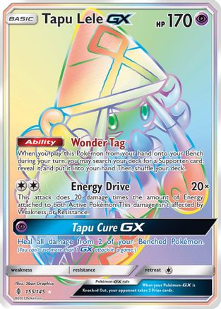 Tapu Lele GX (Secret) 155/145 - SM  Guardians Rising Holofoil