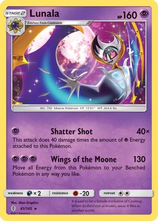 Lunala 61/145 - SM  Guardians Rising Reverse Holofoil