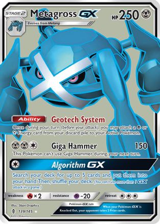 Metagross GX (Full Art) 139/145 - SM  Guardians Rising Holofoil