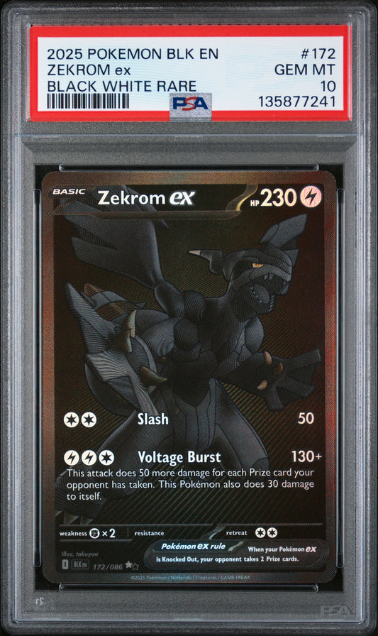 [Consignment] Zekrom ex Black White Rare #172 PSA 10