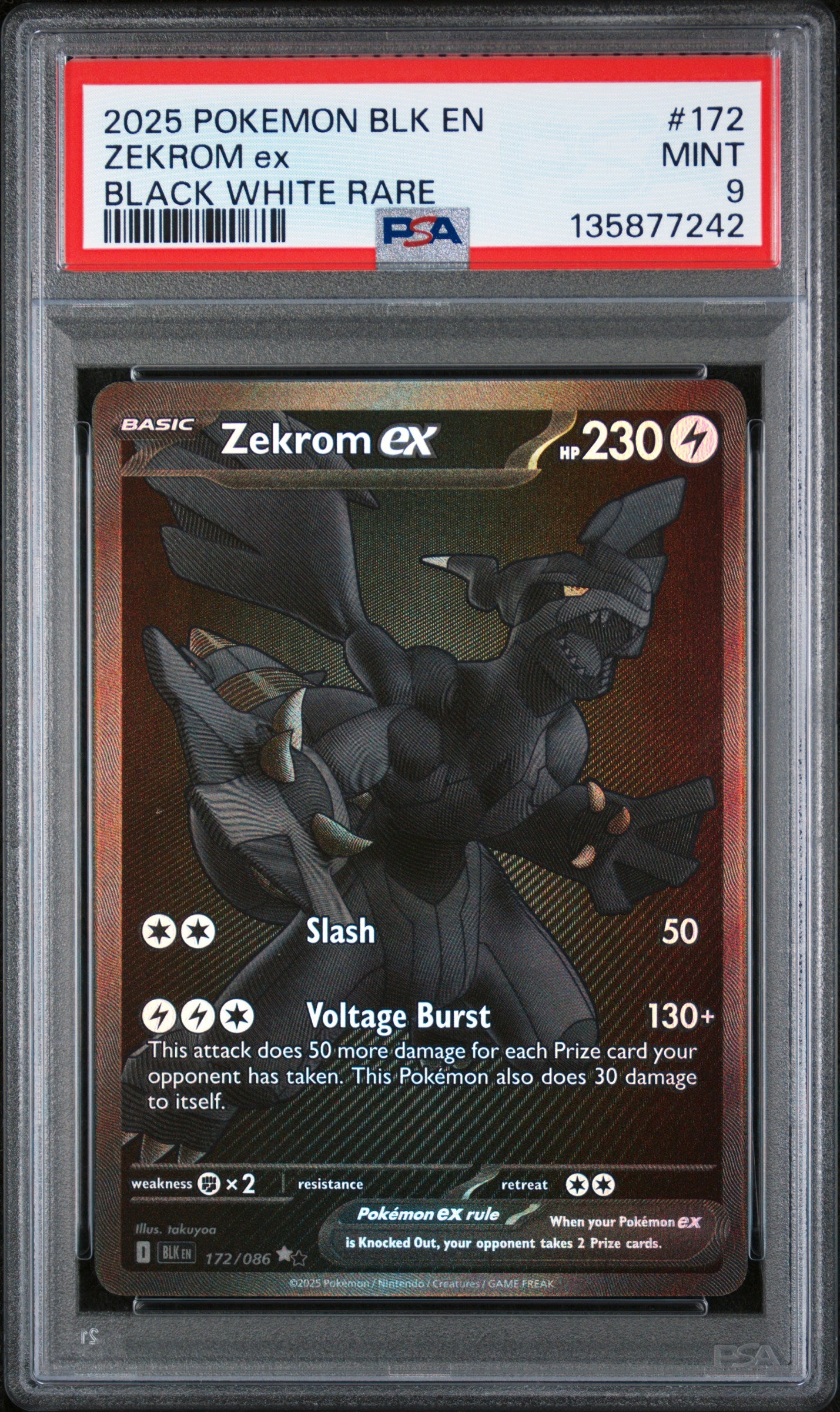 [Consignment] Zekrom ex Black White Rare #172 PSA 9