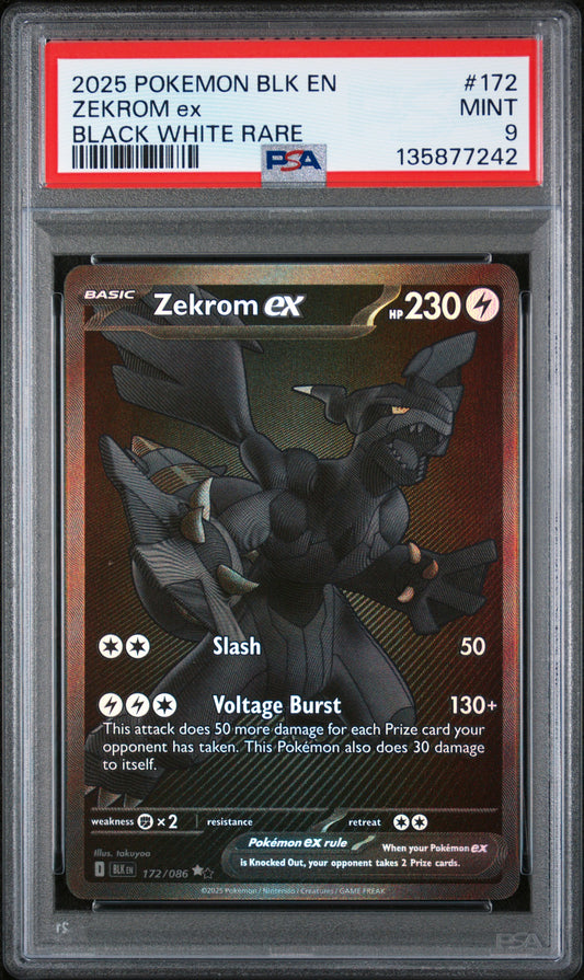 [Consignment] Zekrom ex Black White Rare #172 PSA 9