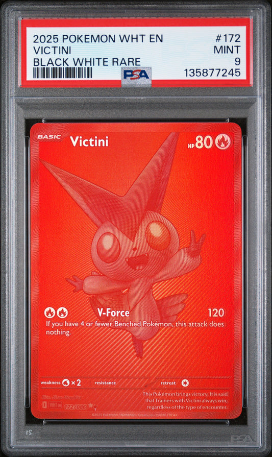 [Consignment] Victini Black White Rare White Flare #172 PSA 9