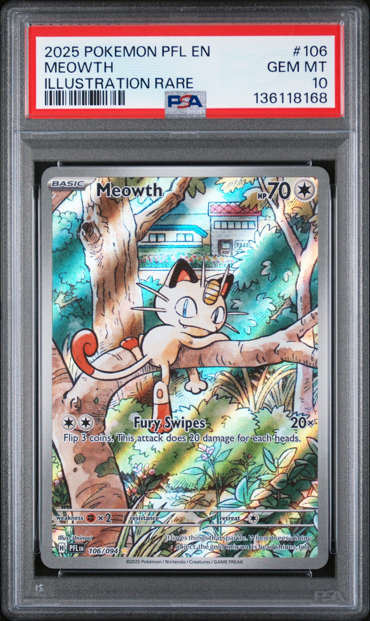 Meowth Illustration Rare #106 PSA 10