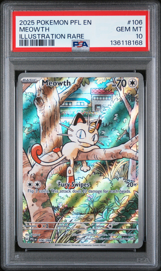 Meowth Illustration Rare #106 PSA 10