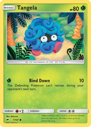 Tangela 7/147 - SM  Burning Shadows Reverse Holofoil