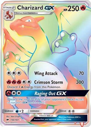 Charizard GX Rainbow Rare