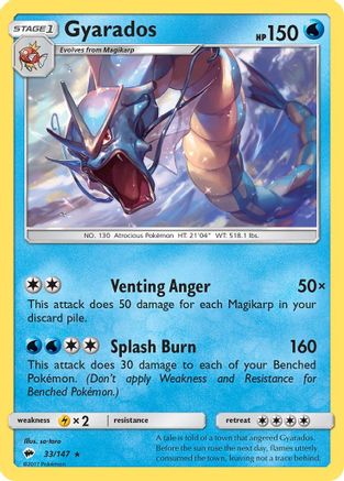 Gyarados 33/147 - SM  Burning Shadows Holofoil
