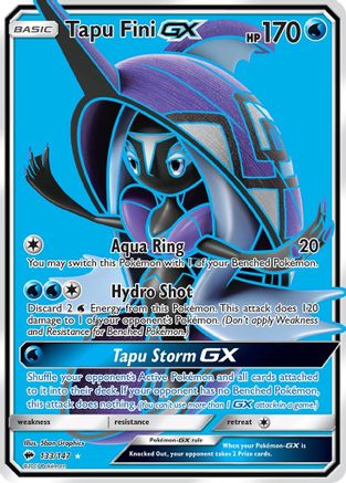 Tapu Fini GX (Full Art) 133/147 - SM  Burning Shadows Holofoil